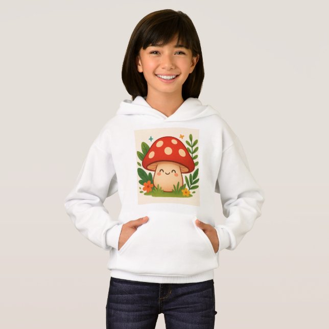Cute Mushroom Hoodie for Kids (Vorne ganz)
