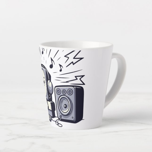 Cute Music Lover – Fun Cartoon Coffee Mug 01 (Angle droit)