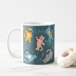 Cute Musical Chats Motifs Enfants Cuisine Mug