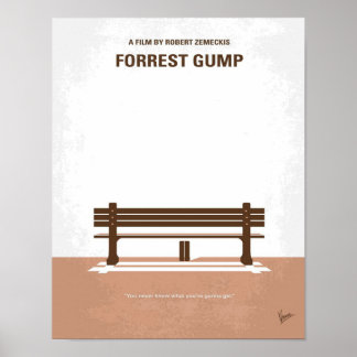 Cute My Forrest Gump Minimale Poster de cinéma For