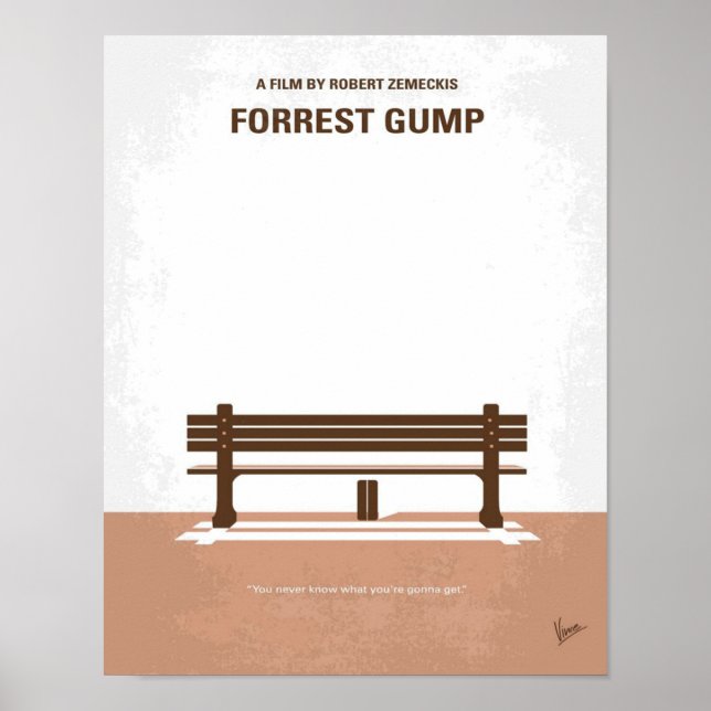 Cute My Forrest Gump Minimale Poster de cinéma For (Devant)