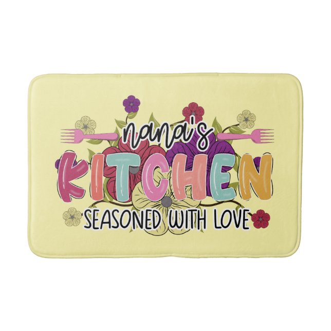 Cute Nana's Kitchen word art  Badematte (Vorderseite)