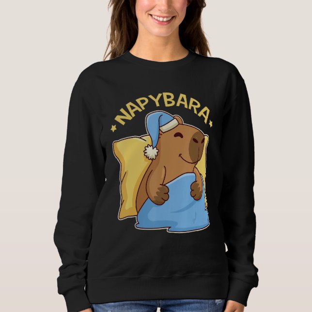 Cute Napping Capybara Pyjama  Nappybara Sweatshirt (Vorderseite)