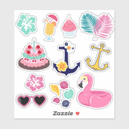  Cute Nautical Birthday Aufkleber