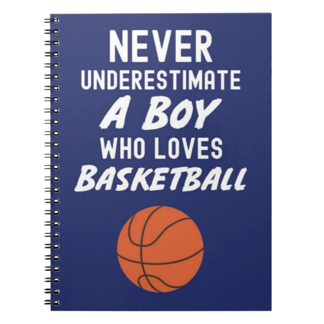 Cute Navy Blue Basketball Gifts For Baby Boy Lover Notizblock (Vorderseite)