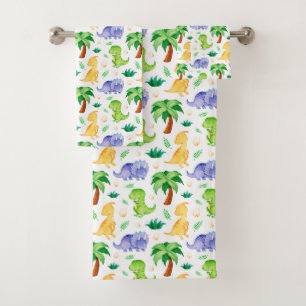Cute Neon Aquarelle Dinosaur Motif