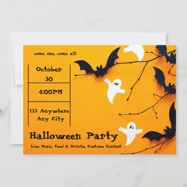 Cute Nice Halloween invitation (Devant)
