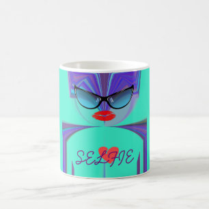 Cute Nice &Lovely Heart Selfie. Mug Wrap