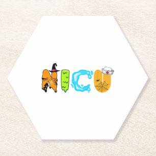 Cute NICU Halloween Design Untersetzer
