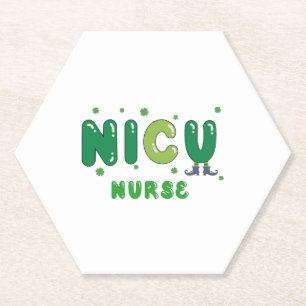 Cute NICU Krankenschwester St. Patrick's Design Untersetzer