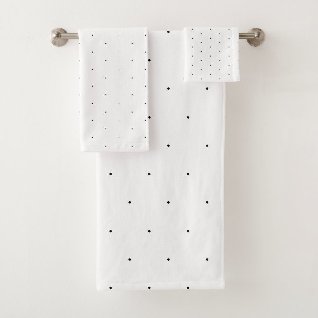 Cute Noir blanc minuscule pois élégant motif (En situation)
