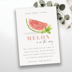 Cute Notre Petit Melon Mint Neutral Faire-part