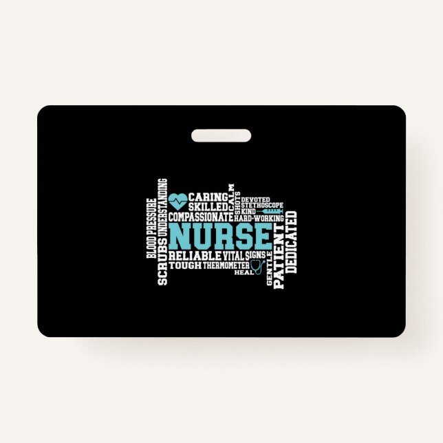 Cute Nurse RN LVN Nursing School Medical Ausweis (Vorderseite)