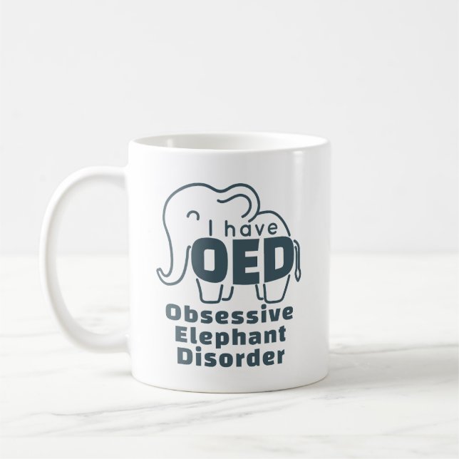 Cute Obsessive Elefant Disorder  Kaffeetasse (Links)