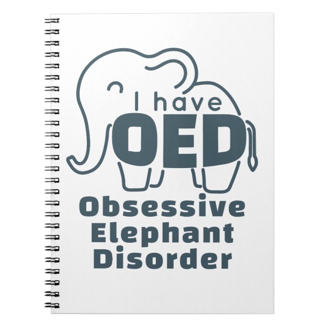 Cute Obsessive Elefant Disorder  Notizblock (Vorderseite)