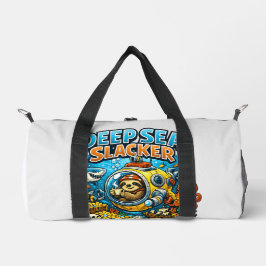 Cute Ocean Adventure Humor, Funny Sloth Diving art Duffle Bag
