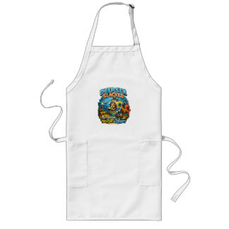 Cute Ocean Adventure Humor, Funny Sloth Diving art Lange Schürze