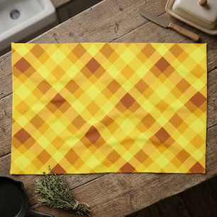 Cute Oeuf Jaune Plaid Serviette de cuisine