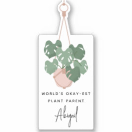 Cute Okay Plant Parent Personalized Aufkleber