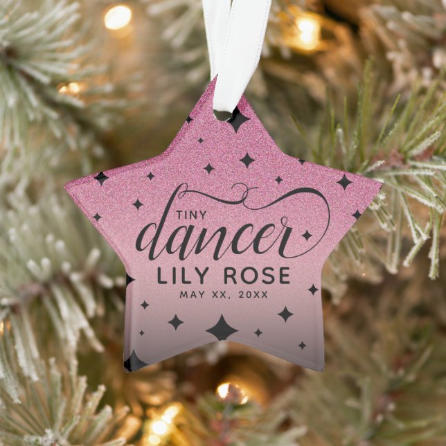 Cute Ombre Parties scintillant rose Starry minuscu (Arbre)
