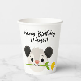 Cute Opossum Birthday Pappbecher