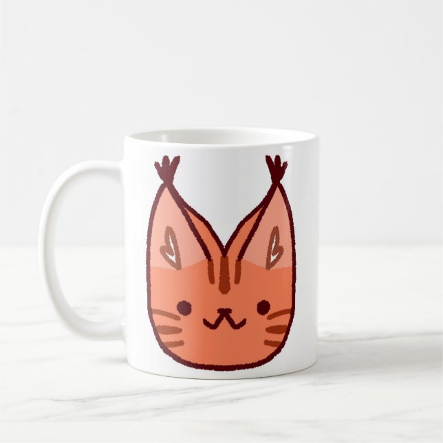 Cute Orange Chat Mug RÉVISÉE (Gauche)