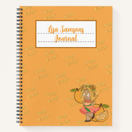 Cute Orange Chibi Journal Notizbuch