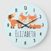 Cute Orange Foxes Graphic Illustration