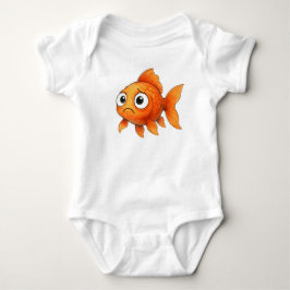 Cute Orange Goldfish Baby Bodysuit - Sweet Aquatic Strampler