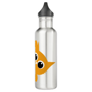 Cute Orange Peeking Cat Design Water Bottle Edelstahlflasche
