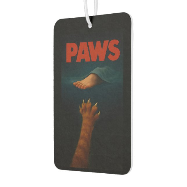 Cute Orange Tabby vs Human Foot  Autolufterfrischer (Links)