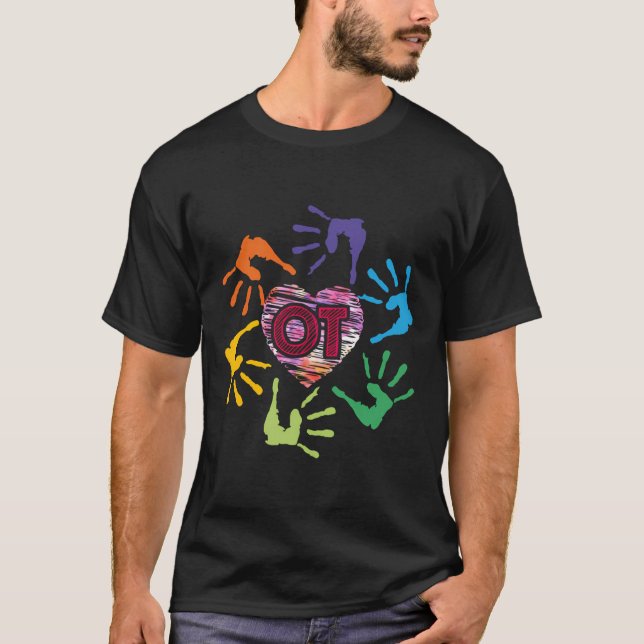 Cute Ot Hands Occupational Therapy Therapist Meani T-Shirt (Vorderseite)