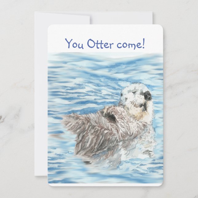 Cute Otter Chemo est fait Celebrate Fun Invitation (Devant)
