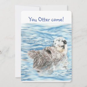 Cute Otter Chemo est fait Celebrate Fun Invitation