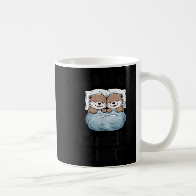 Cute Otter Couple This Is Our Cuddle  Kaffeetasse (Rechts)