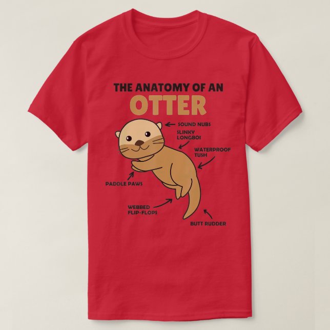Cute Otter Explanation Anatomy Of An Otter - 3 T-Shirt (Design vorne)