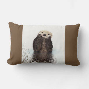 Cute Otter Wildlife Image Lendenkissen