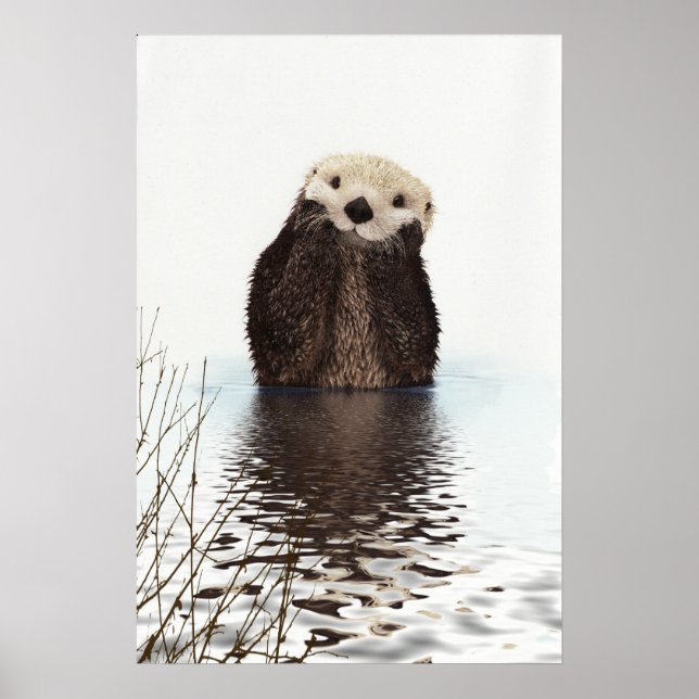 Cute Otter Wildlife Image Poster (Vorne)