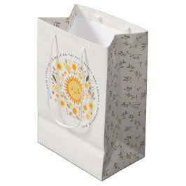 Cute Our Little Sunshine Boho Sun Baby Shower Mittlere Geschenktüte