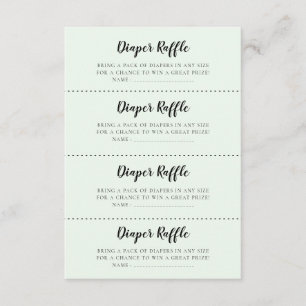 Cute ours Baby shower Diaper Raffle carte de jeu