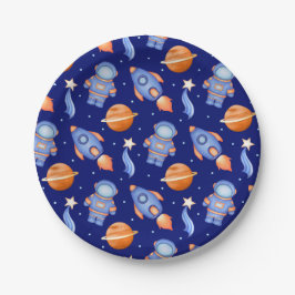 Cute Outer Space Planets & Astronaut Pappteller