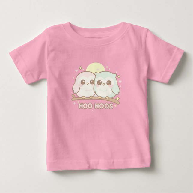 Cute Owl Baby Shirt – Adorable “Hoo Hoos” (Vorderseite)