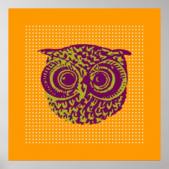 cute Owl bird for wall Poster (Vorne)