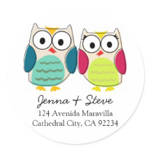 Cute Owl Étiquettes de adresse