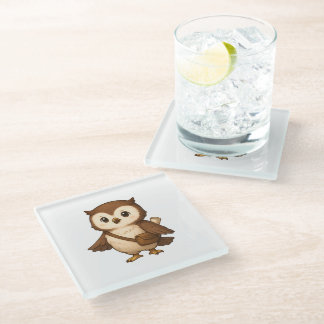 Cute Owl Illustration – Okojo and Friends Illust Glasuntersetzer