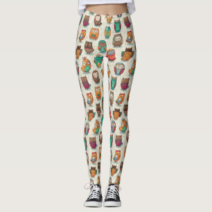 Cute Owl Leggings Motifs