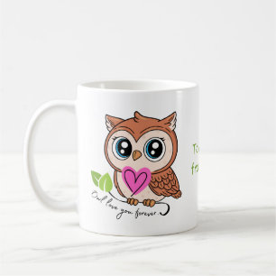 Cute Owl Love You Forever Personnalisable Mug