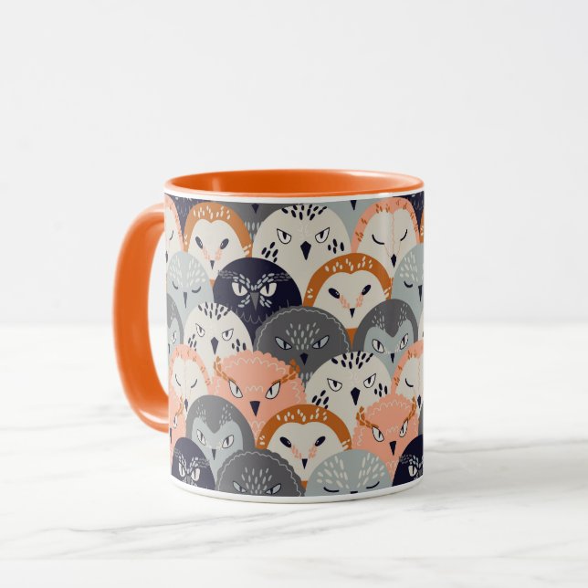 Cute Owl Motif Mug (Devant gauche)