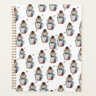Cute Owl Pattern Pencil Sketch Planner Planer