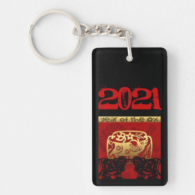 Cute Ox Chinese Year 2021 Zodiac Birthday Name K (Devant)
